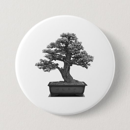 Badge Rond 7,6 Cm arbre de bonsaïs (Devant)