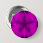 Badge Rond 7,6 Cm Arbre de Noël Silhouette & Étoile violette Dégradé (Devant & derrière)