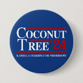 Badge Rond 7,6 Cm Arbre de noix de coco 2024 (Devant)