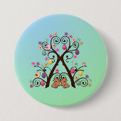Badge Rond 7,6 Cm Arbre de Pâques (Devant)