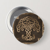 Badge Rond 7,6 Cm Arbre de vie - Yggdrasil sur Motif celte (Devant & derrière)