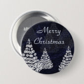 Badge Rond 7,6 Cm Arbres de Noël (Devant & derrière)