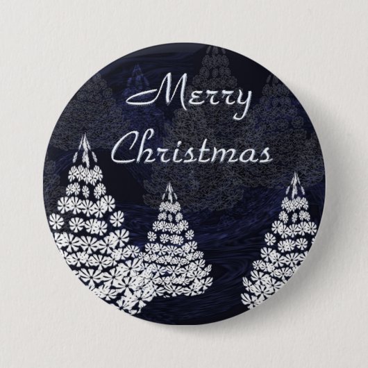 Badge Rond 7,6 Cm Arbres de Noël (Devant)