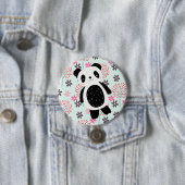 Badge Rond 7,6 Cm Arbres, fleurs et ours de panda (En situation)