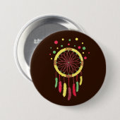 Badge Rond 7,6 Cm Arc-en-ciel Dreamcatcher (Devant & derrière)