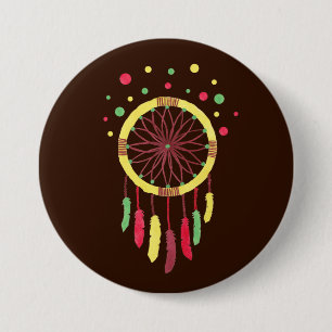 Badge Rond 7,6 Cm Arc-en-ciel Dreamcatcher
