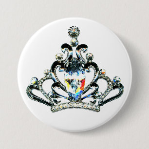 Badge Rond 7,6 Cm Arc-en-ciel étincelles d'une Tiara