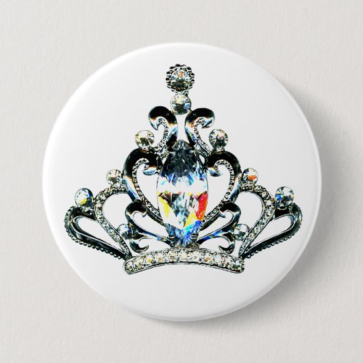 Badge Rond 7,6 Cm Arc-en-ciel étincelles d'une Tiara (Devant)