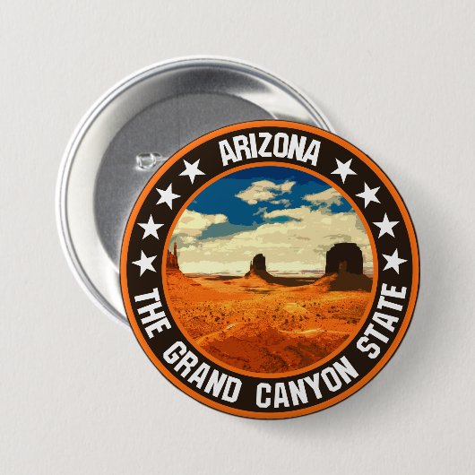 Badge Rond 7,6 Cm Arizona (Devant & derrière)
