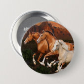 Badge Rond 7,6 Cm Arizona Chevaux sauvages (Devant & derrière)