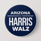Badge Rond 7,6 Cm Arizona pour Harris Walz (Devant)
