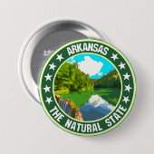 Badge Rond 7,6 Cm Arkansas (Devant & derrière)