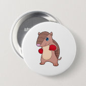 Badge Rond 7,6 Cm Armadillo Boxer Gants de boxe (Devant & derrière)