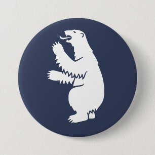 Badge Rond 7,6 Cm Armoiries de l'ours polaire du Groenland