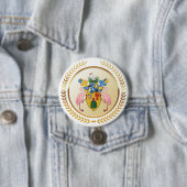 Badge Rond 7,6 Cm Armoiries De Turks & Caicos (En situation)