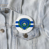 Badge Rond 7,6 Cm Armoiries d'El Salvador (En situation)