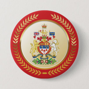 Badge Rond 7,6 Cm Armoiries du Canada