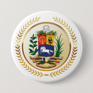Badge Rond 7,6 Cm Armoiries du Venezuela