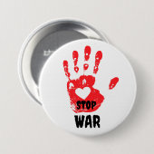 Badge Rond 7,6 Cm Arrêter la guerre (Devant & derrière)