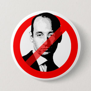 BADGE ROND 7,6 CM ARRÊTER STEPHEN MILLER