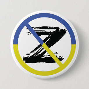 Badge Rond 7,6 Cm Arrêtez la guerre en Ukraine Jetez un oreiller