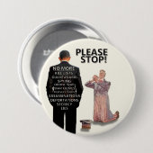 Badge Rond 7,6 Cm Arrêtez svp ! (Devant & derrière)