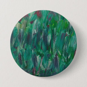 Badge Rond 7,6 Cm Art Abstrait Coloré Vert Rouge Blanc Caché