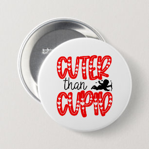 Badge Rond 7,6 Cm Art de mots de la Saint-Valentin cupidon drôle