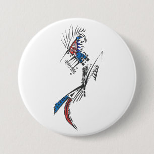 Badge Rond 7,6 Cm Art de tatouage tribal abstrait coloré pour voyage