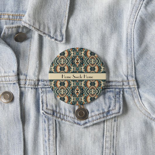 Badge Rond 7,6 Cm Art déco scandinave personnalisable (En situation)