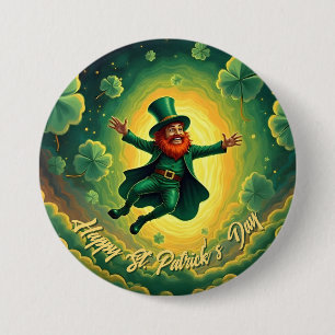 Badge Rond 7,6 Cm Art magique de la Saint-Patrick sur le thème des l