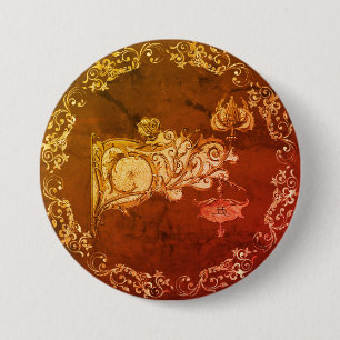 Badge Rond 7,6 Cm Art nouveau sconce spiderweb élégant marbre
