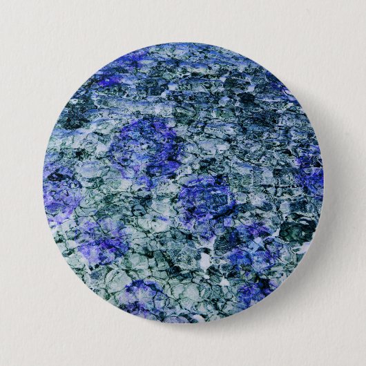 Badge Rond 7,6 Cm Art numérique d'aquarelle bleue arrière - plan abs (Devant)