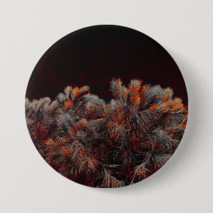 Badge Rond 7,6 Cm Art numérique de pin avec taches de couleur orange