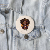 Badge Rond 7,6 Cm Artist Afro Woman (En situation)