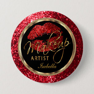 Badge Rond 7,6 Cm Artiste de maquillage professionnel - Parties scin