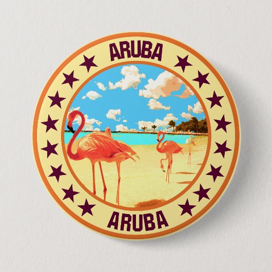 Badge Rond 7,6 Cm Aruba (Devant)