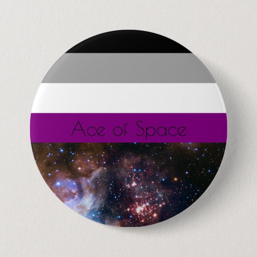 Badge Rond 7,6 Cm As de l'espace (Devant)