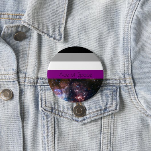 Badge Rond 7,6 Cm As de l'espace (En situation)