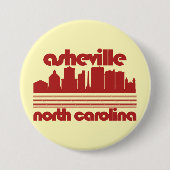 Badge Rond 7,6 Cm Asheville, Caroline du Nord (Devant)