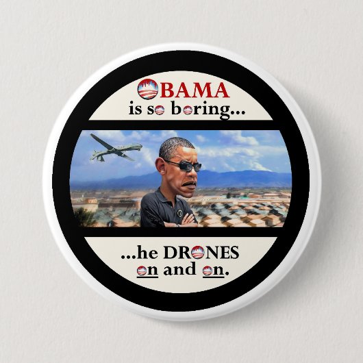 Badge Rond 7,6 Cm Assassin de bourdon d'Anti-Obama (Devant)