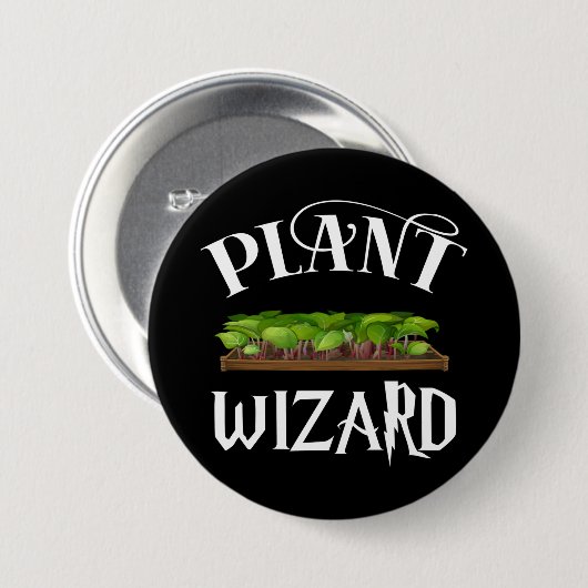 Badge Rond 7,6 Cm Assistant plante Funny Gardener (Devant & derrière)