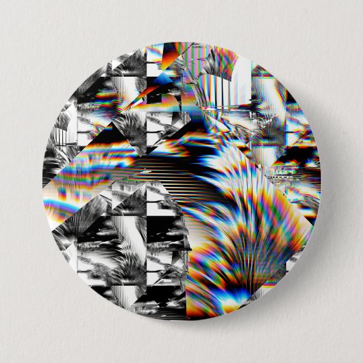 Badge Rond 7,6 Cm Attaque arc-en-ciel (Devant)