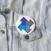 Badge Rond 7,6 Cm aucun bouton de directions (En situation)