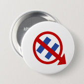 BADGE ROND 7,6 CM AUCUN SYMBOLE D'ÉLECTION DE HILLARY (Devant & derrière)