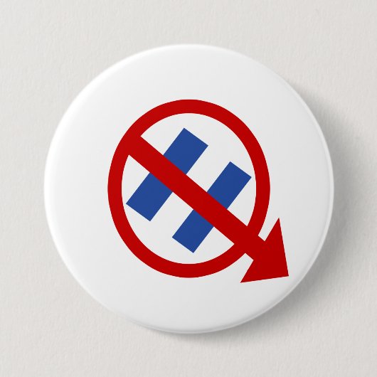 BADGE ROND 7,6 CM AUCUN SYMBOLE D'ÉLECTION DE HILLARY (Devant)