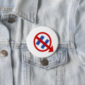 BADGE ROND 7,6 CM AUCUN SYMBOLE D'ÉLECTION DE HILLARY (En situation)