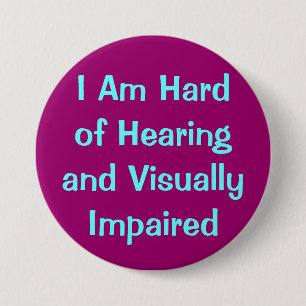 Badge Rond 7,6 Cm audition et vision