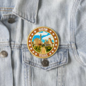 Badge Rond 7,6 Cm Austin (En situation)