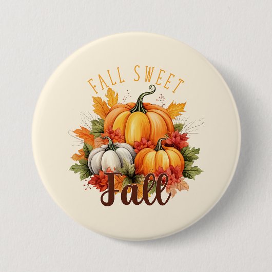 Badge Rond 7,6 Cm Automne Sweet Fall (Devant)